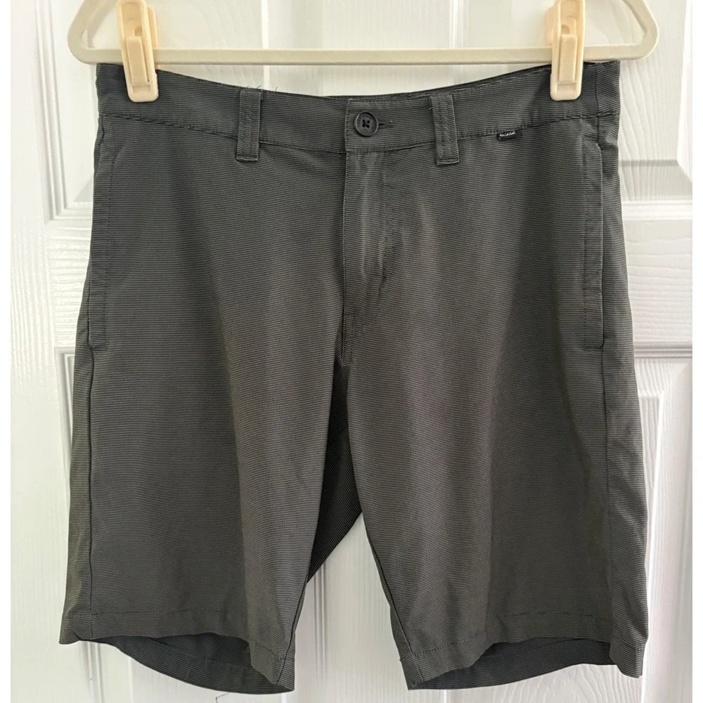 TravisMathew Beck Shorts Mens 30 Dark Grey Micro Stripe Golf Performance Casual
